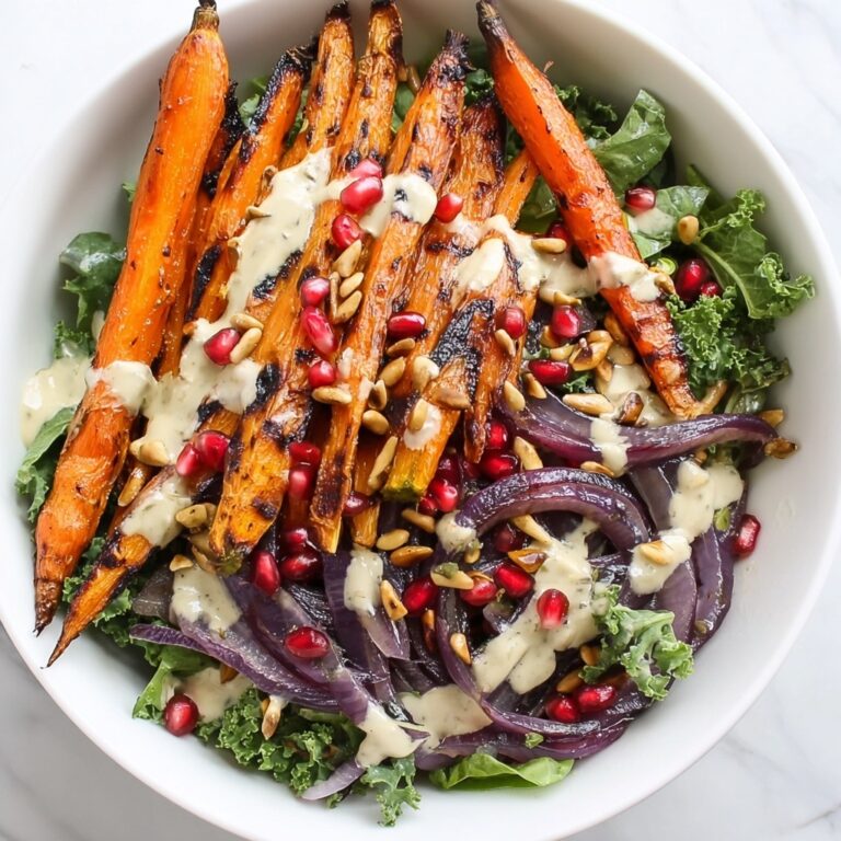 Roasted Carrot Salad with Tahini Lemon Drizzle Recipe