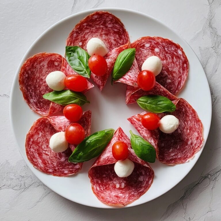 Folded Salami Wreath Appetizer Recipe