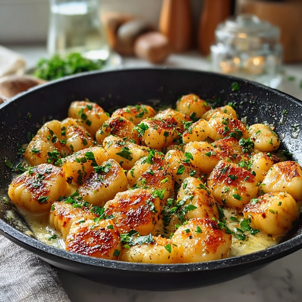 Garlic Chicken Gnocchi Skillet Recipe - Recipe Image