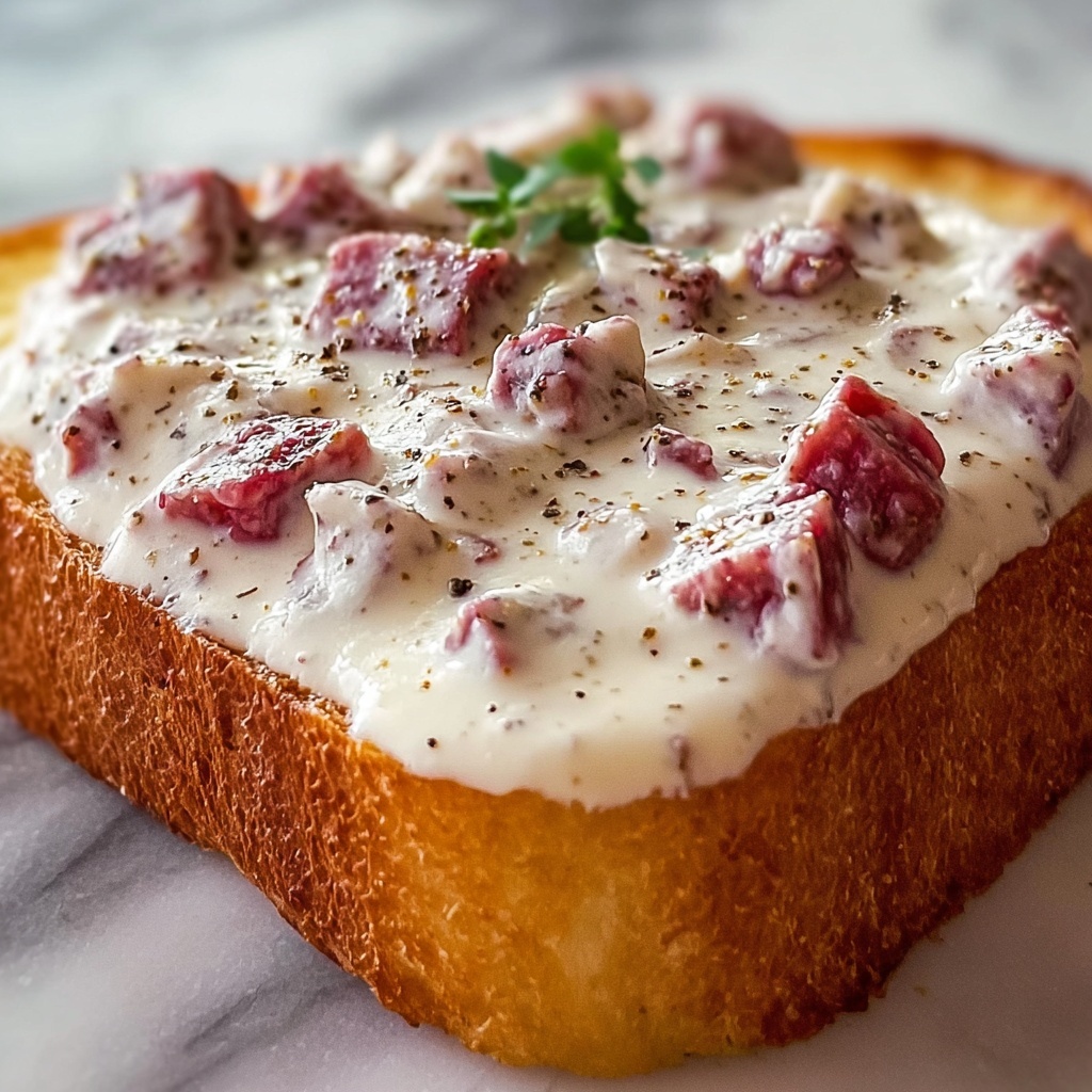 Creamed Chipped Beef on Toast Recipe - Recipe Image