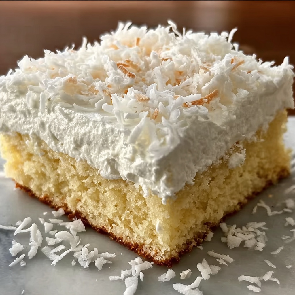 Delicious Creamy Coconut Cake Recipe - Recipe Image