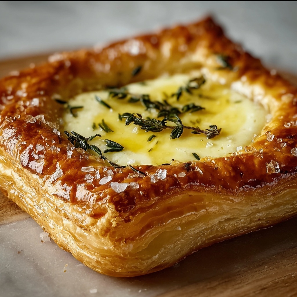 Brie en Croûte with Lemon Curd and Fresh Herbs Recipe - Recipe Image
