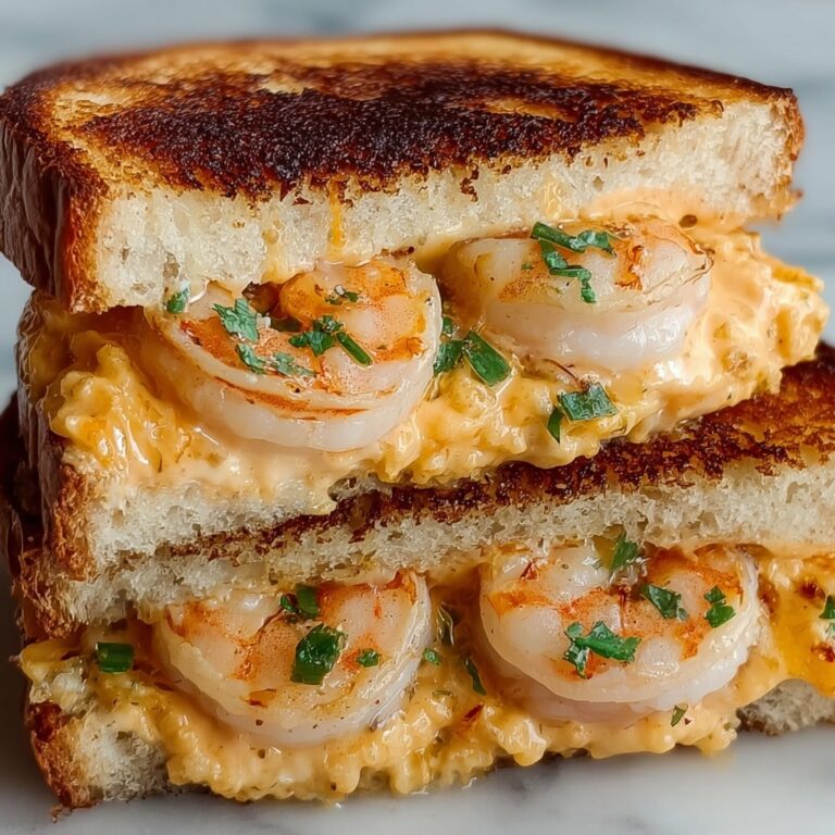 Shrimp Grilled Cheese with Garlic Bread Recipe