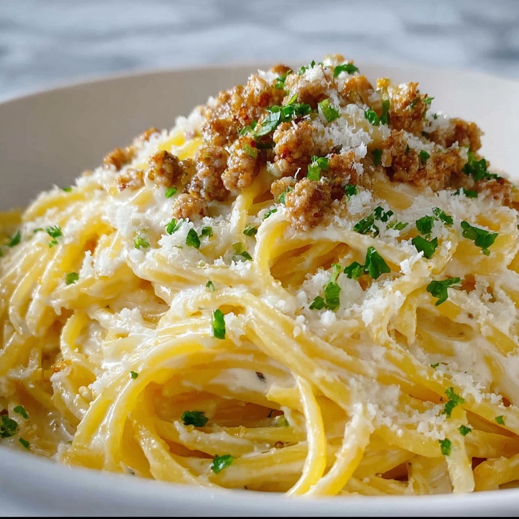Cheesy Garlic Butter Linguine Pasta Recipe - Recipe Image