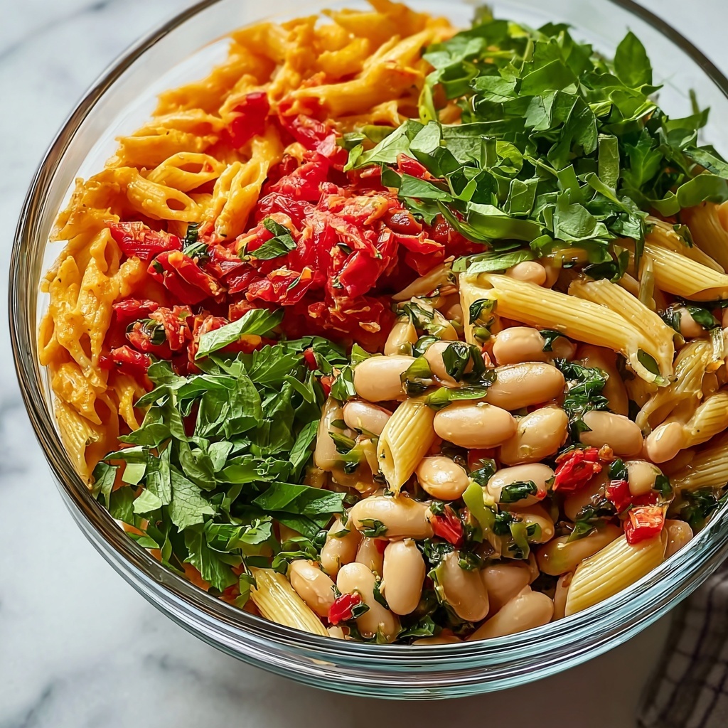 Marry Me Pasta with Sun-Dried Tomatoes, Butter Beans, and Cashew Cream Recipe - Recipe Image