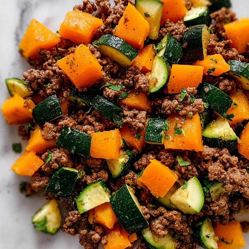 Ground Beef Zucchini Sweet Potato Skillet Recipe - Recipe Image