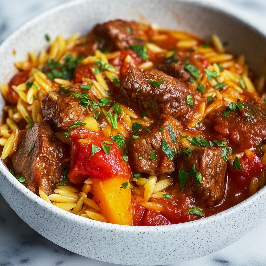 Greek Beef Stew with Orzo (Giouvetsi) Recipe - Recipe Image