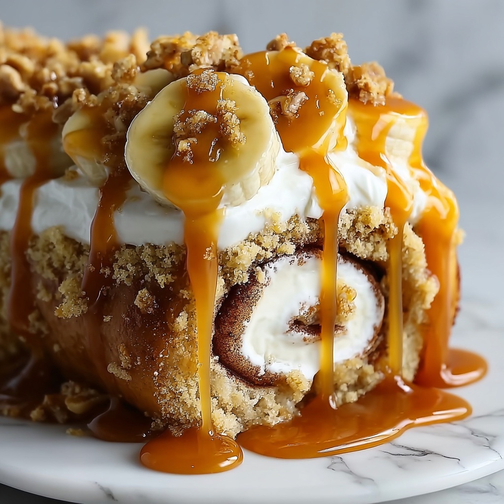 Banana Caramel Roll Cake Recipe - Recipe Image