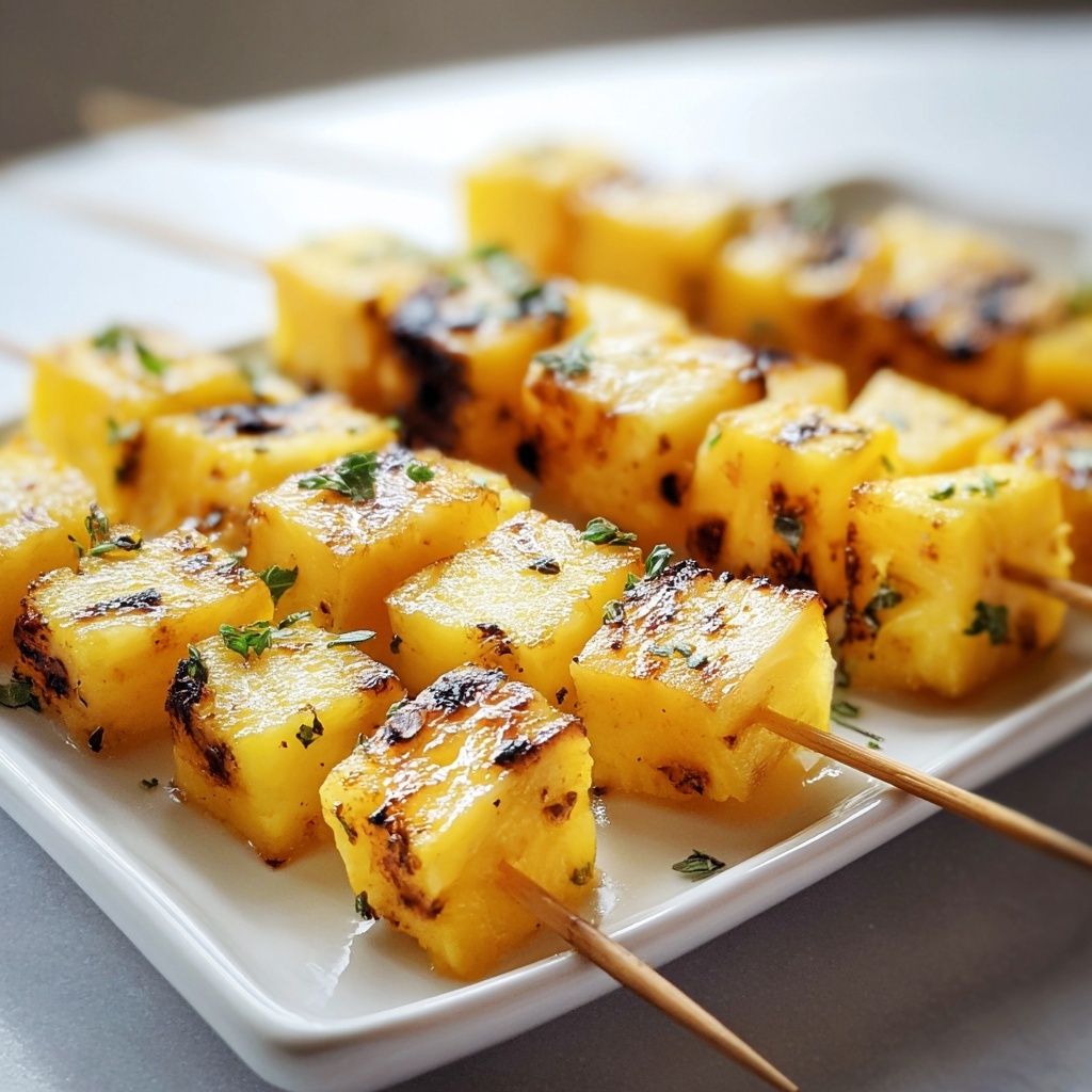 Grilled Pineapple Skewers with Honey, Lime, and Cinnamon Recipe - Recipe Image