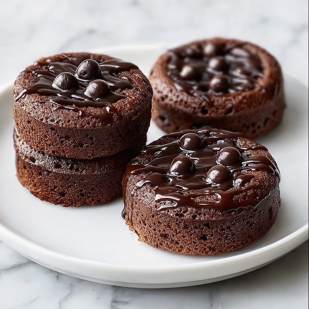 Mini Chocolate Fudge Cakes with Fresh Berries and Whipped Cream Recipe - Recipe Image