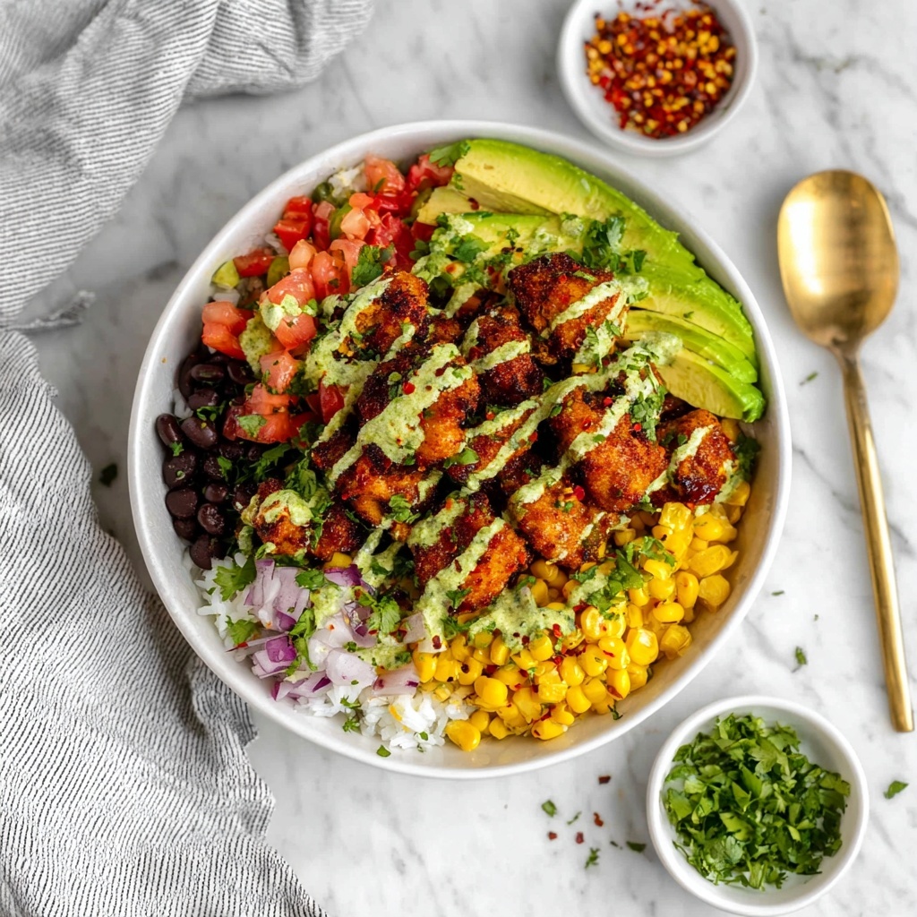Salmon Burrito Bowl with Cilantro Lime Rice and Fresh Toppings Recipe - Recipe Image