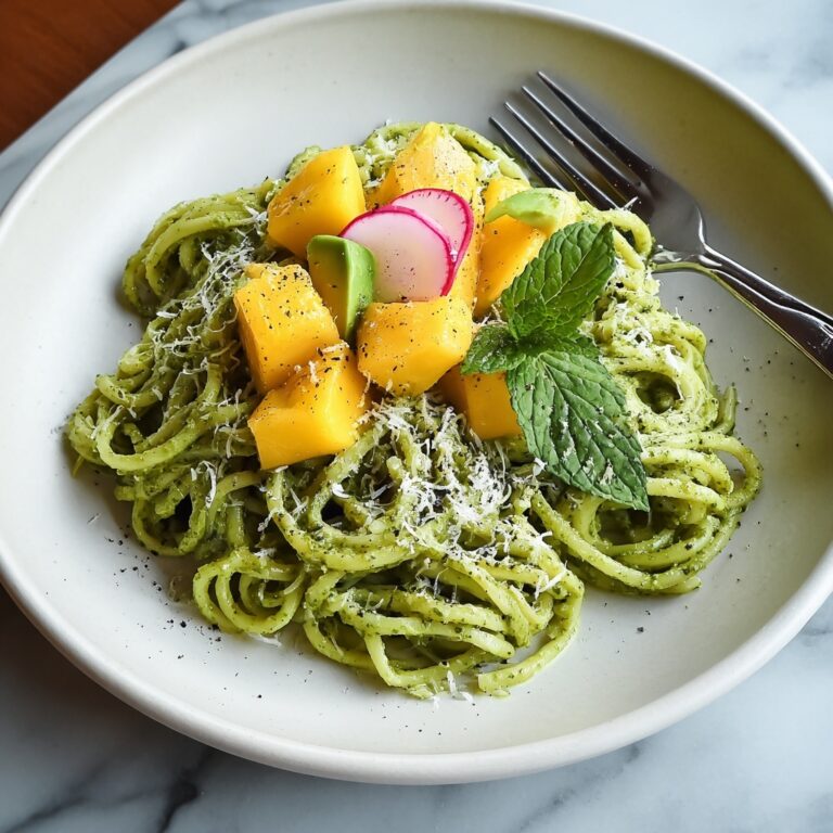 Zoodles with Avocado and Mango Sauce Recipe