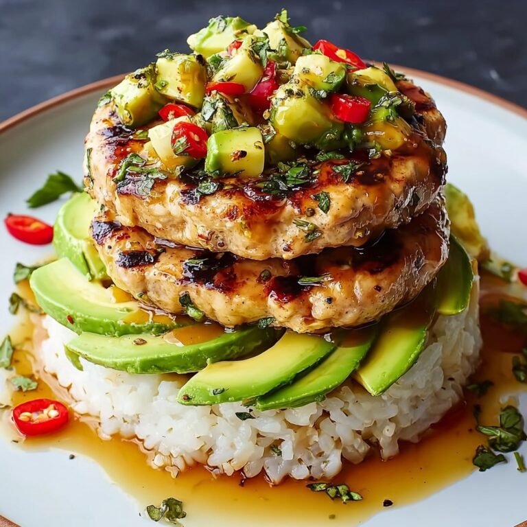 Honey Lime Chicken & Avocado Rice Stack Recipe