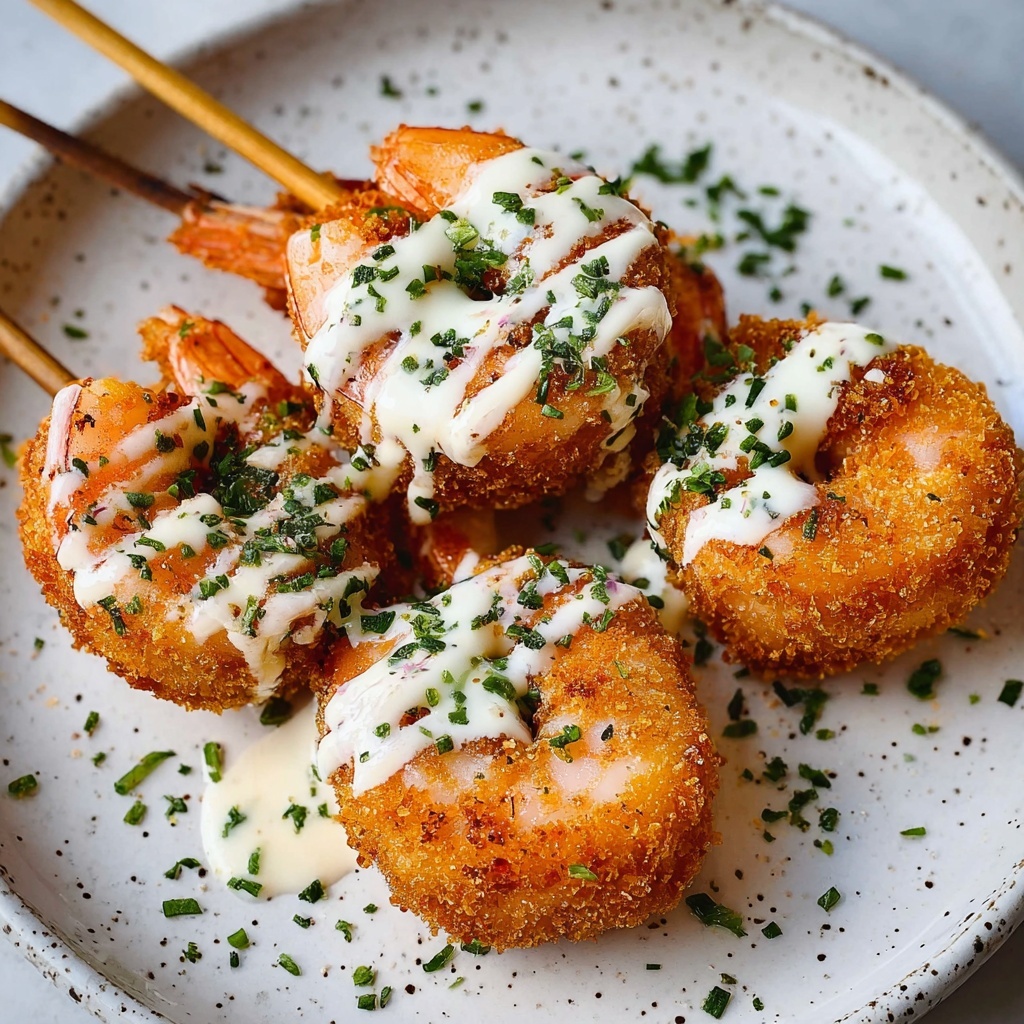 Shrimp Alfredo Corn Dog Sticks Recipe - Recipe Image