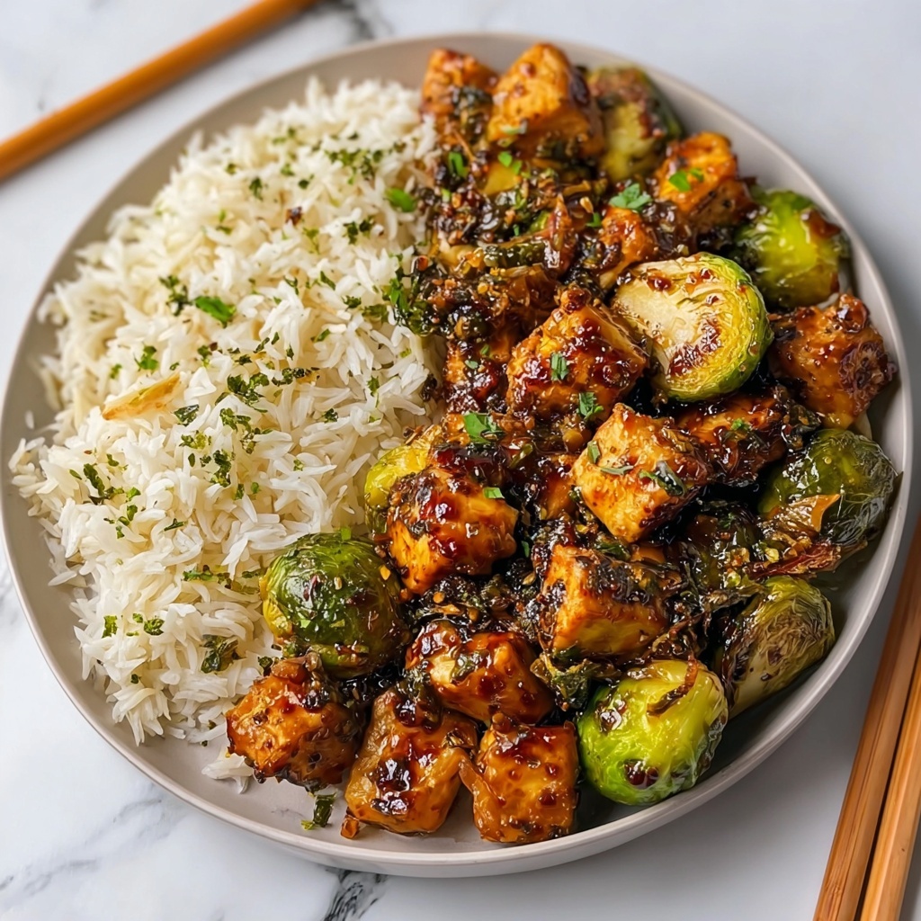 Best Air Fryer Sweet Chili Chicken and Brussels Sprouts Recipe - Recipe Image