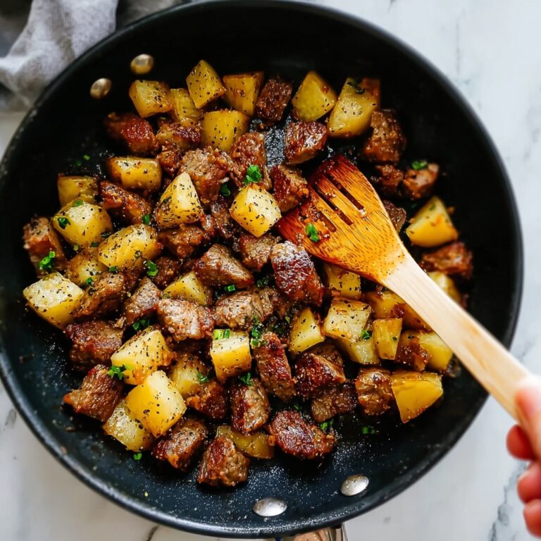 Garlic Butter Steak Bites with Herb Potatoes Recipe