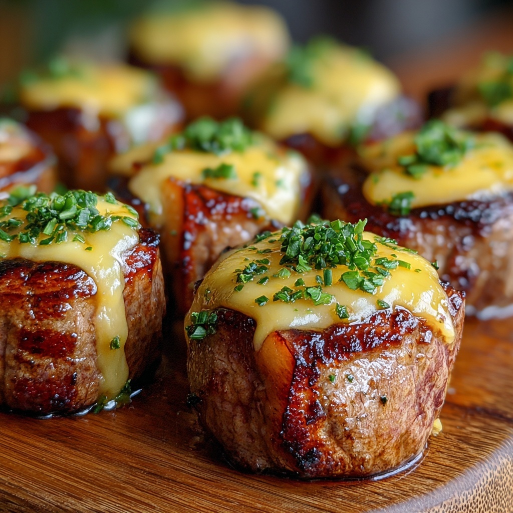 Kilted Sausage Bites — Cheesy Party Sausage Recipe - Recipe Image