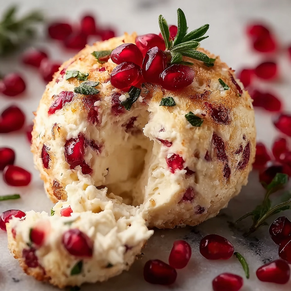 Pomegranate White Cheddar Cheese Ball Recipe - Recipe Image
