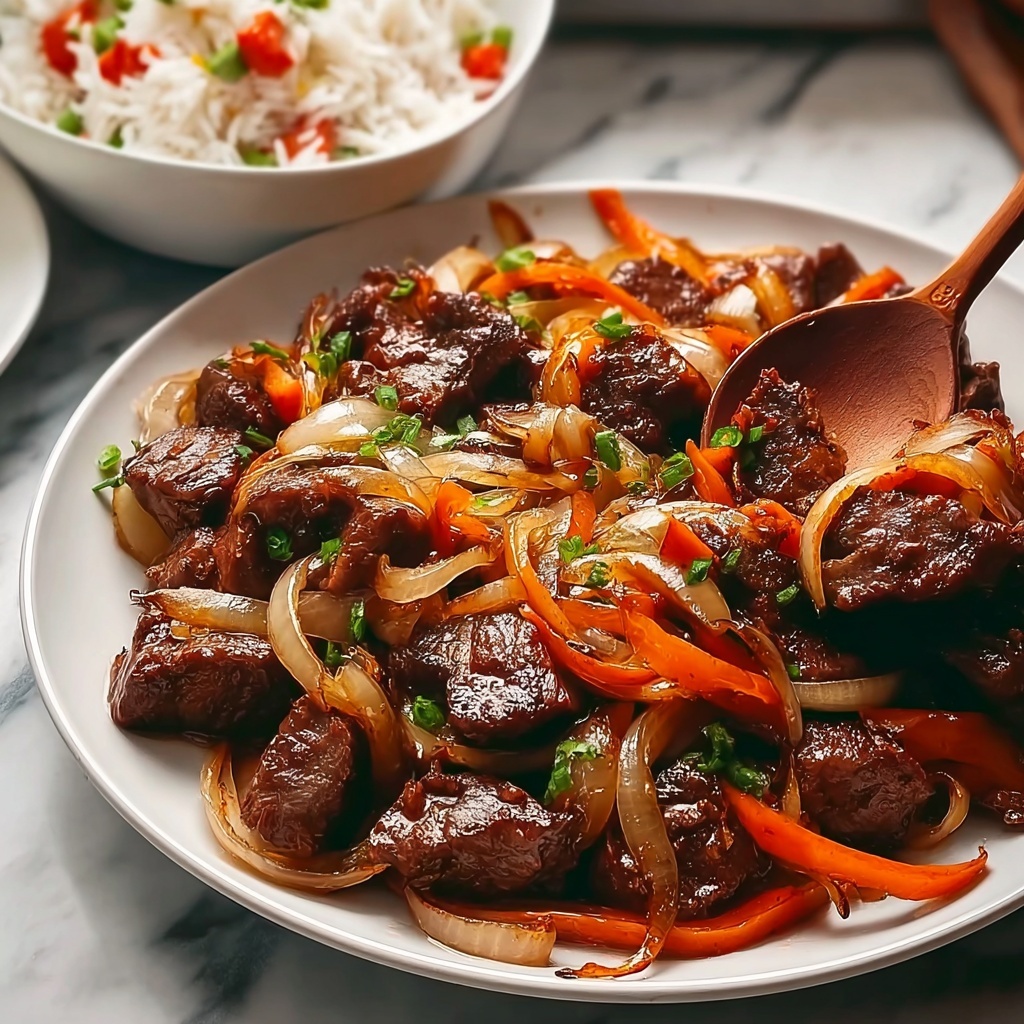 Beef Onion Stir Fry Recipe - Recipe Image