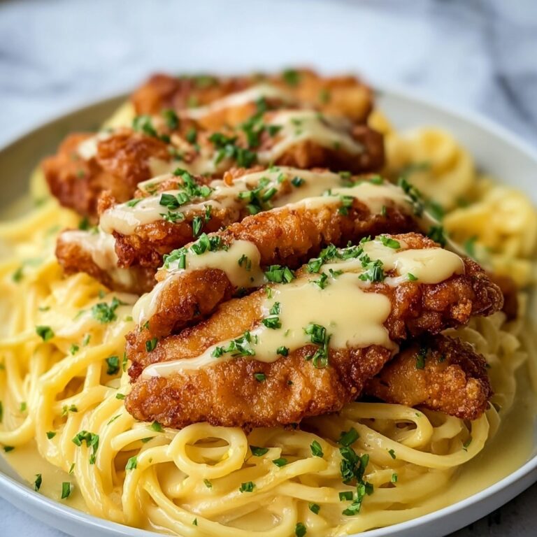 Crispy Chicken with Creamy Parmesan Pasta Recipe