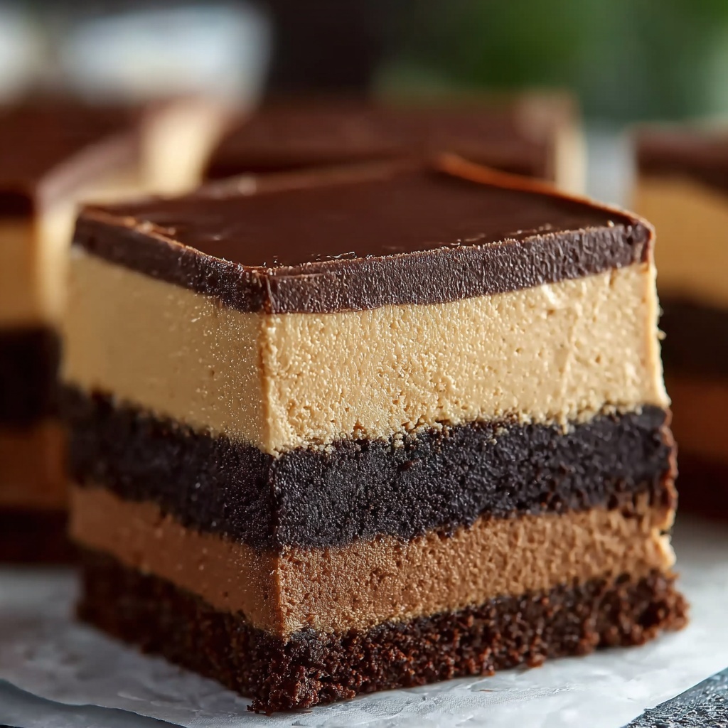 Fudgy Layered Irish Mocha Brownies Recipe - Recipe Image