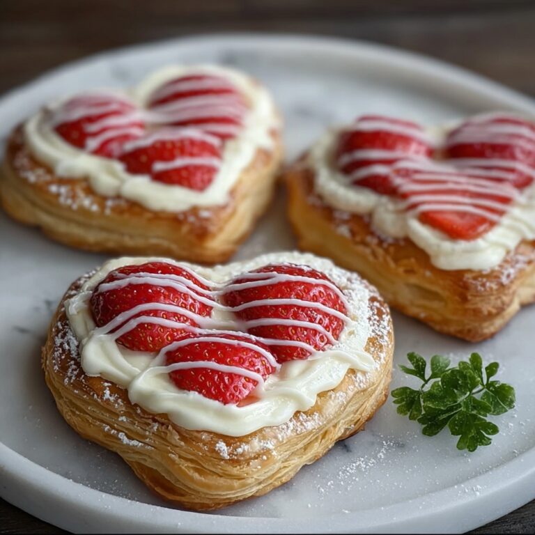 Strawberry Puff Pastry Hearts Recipe