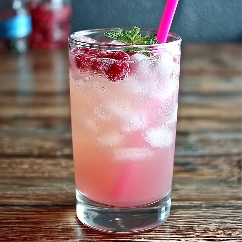 Aldi DIY Pink Drink with Ice Cream Float Recipe - Recipe Image