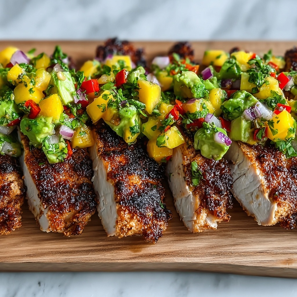 Grilled Chicken with Mango Avocado Salsa Recipe - Recipe Image
