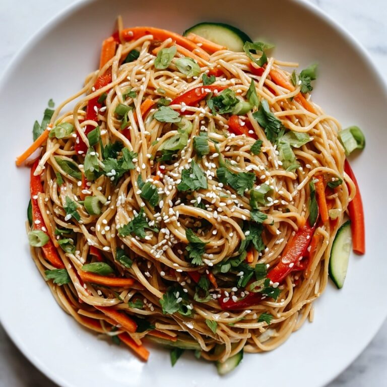 Garlic Noodle Salad with Fresh Vegetables Recipe