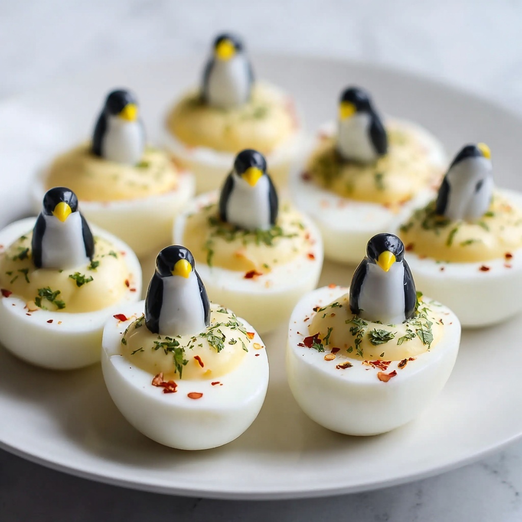 White Bean Dip Olive Penguins Recipe - Recipe Image