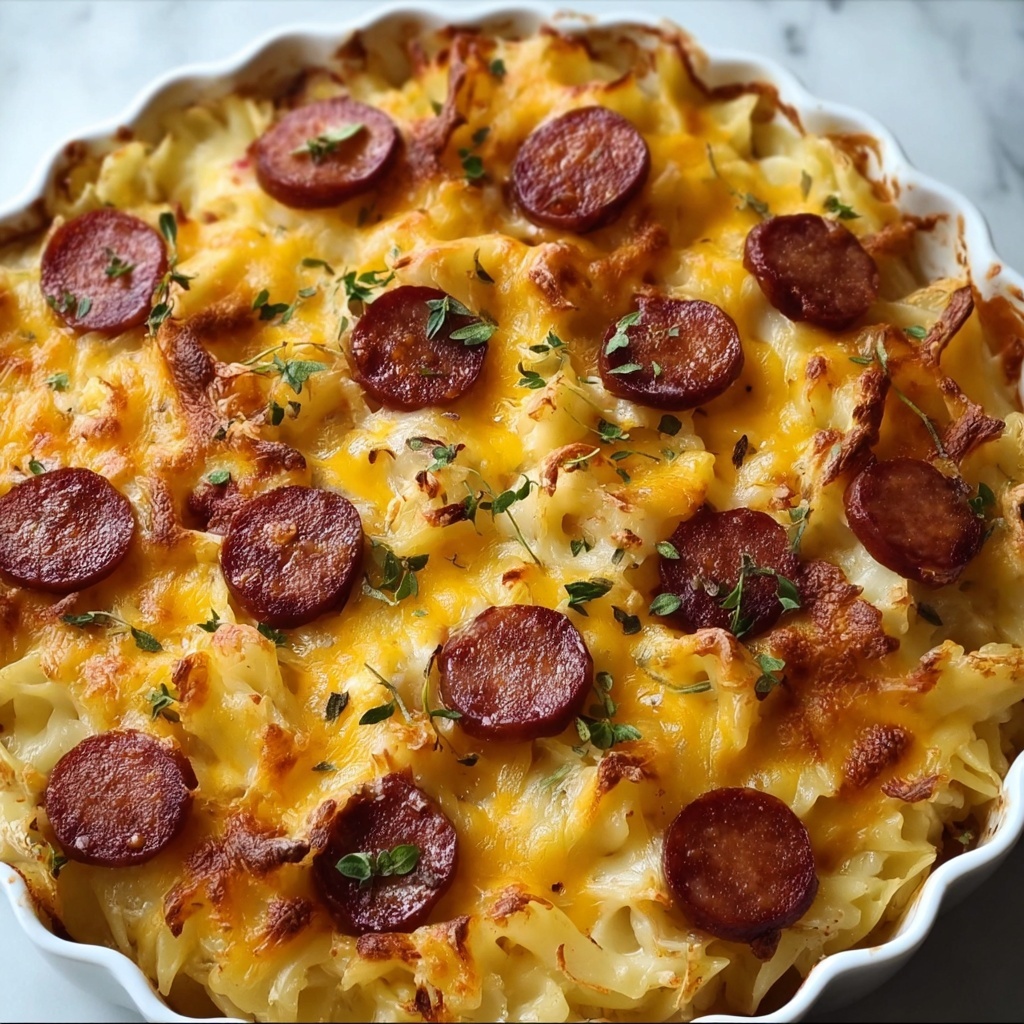 Sausage, Egg, and Cream Cheese Hashbrown Casserole Recipe - Recipe Image