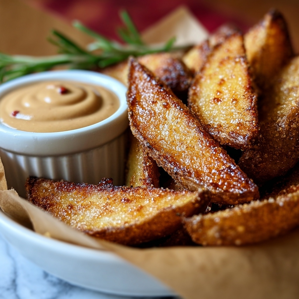 Air Fried Apple Wedges with Caramel Whipped Cream Dipping Sauce Recipe - Recipe Image