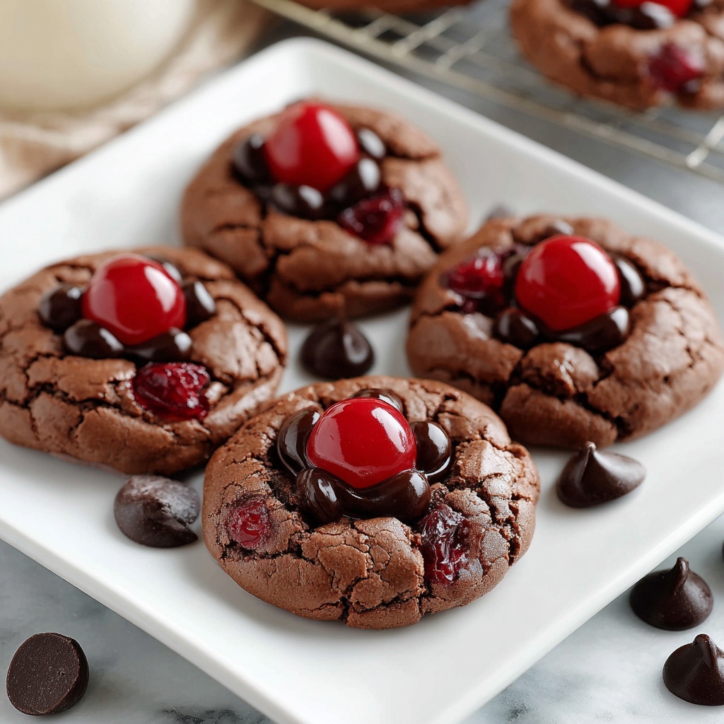 Chocolate and Cherry Lovers Cookies Recipe - Recipe Image