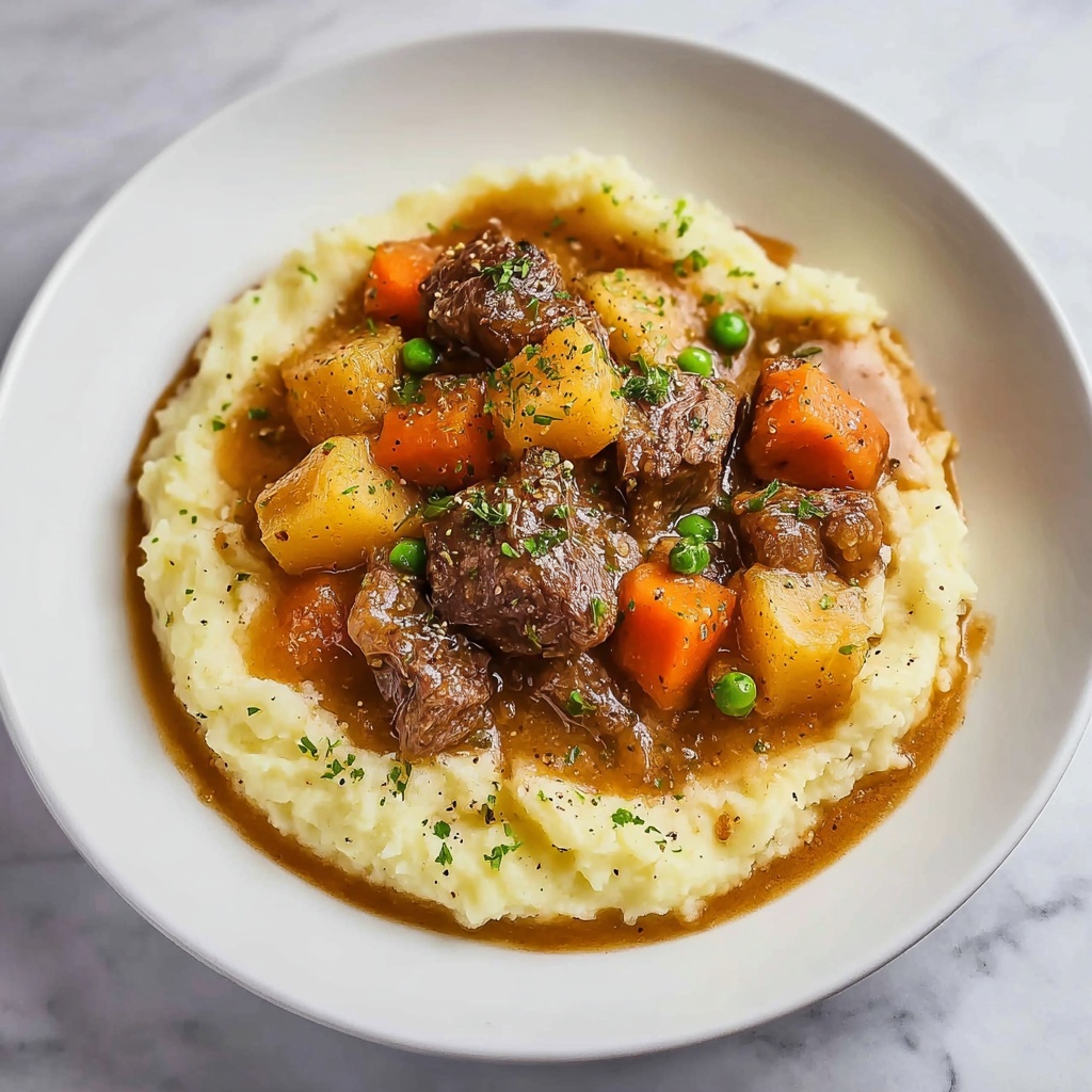 Irish Beef Stew with Mashed Potatoes Recipe - Recipe Image