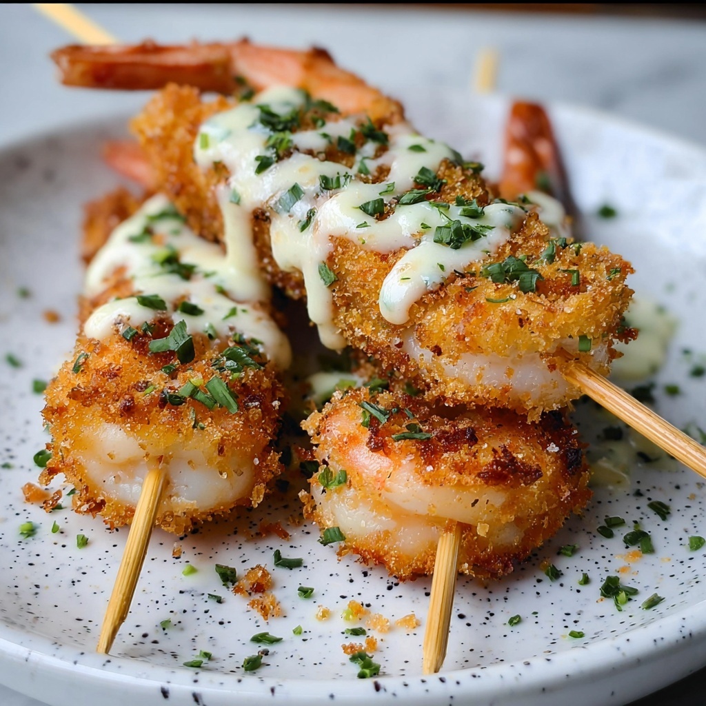 Shrimp Alfredo Corn Dog Sticks Recipe - Recipe Image