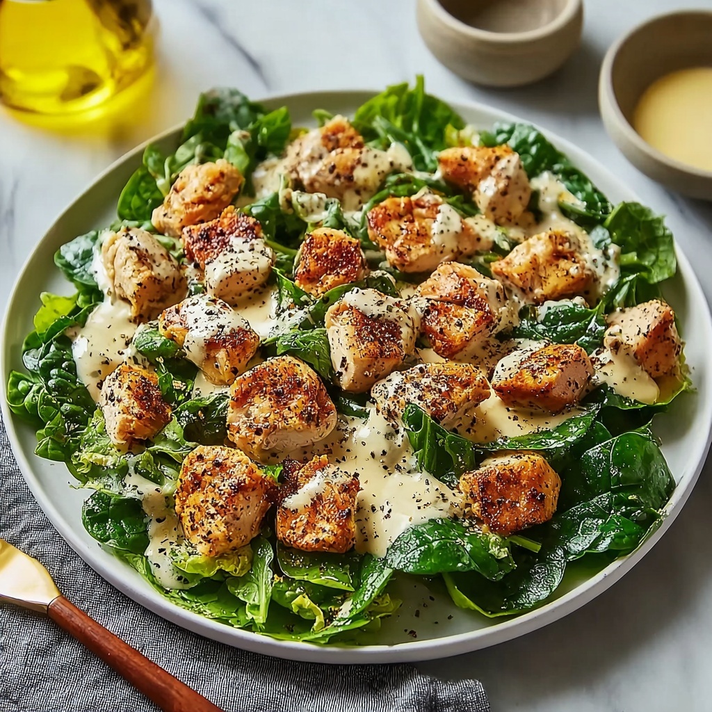 Grilled Chicken Caesar Salad with Homemade Croutons Recipe - Recipe Image