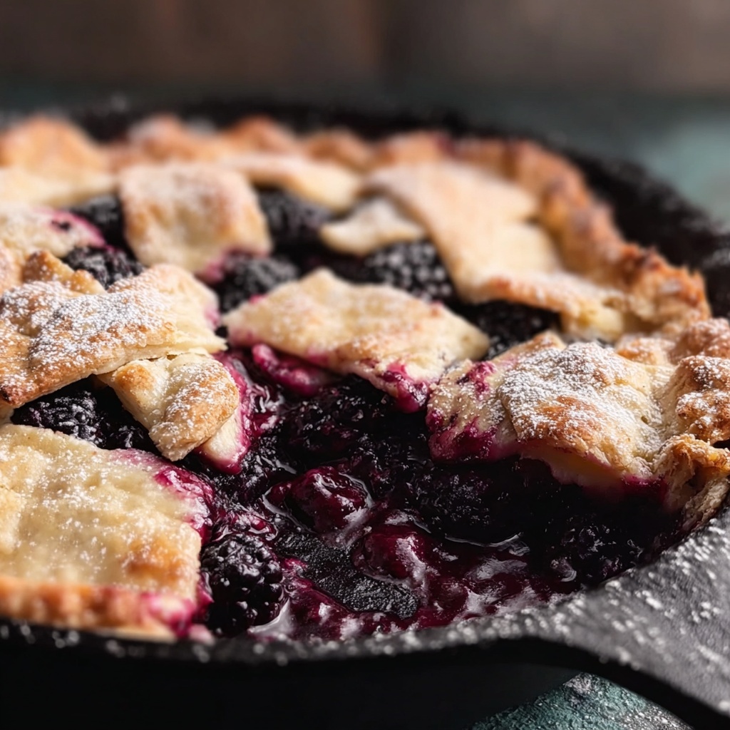 Easy Skillet Blackberry Cobbler Recipe - Recipe Image