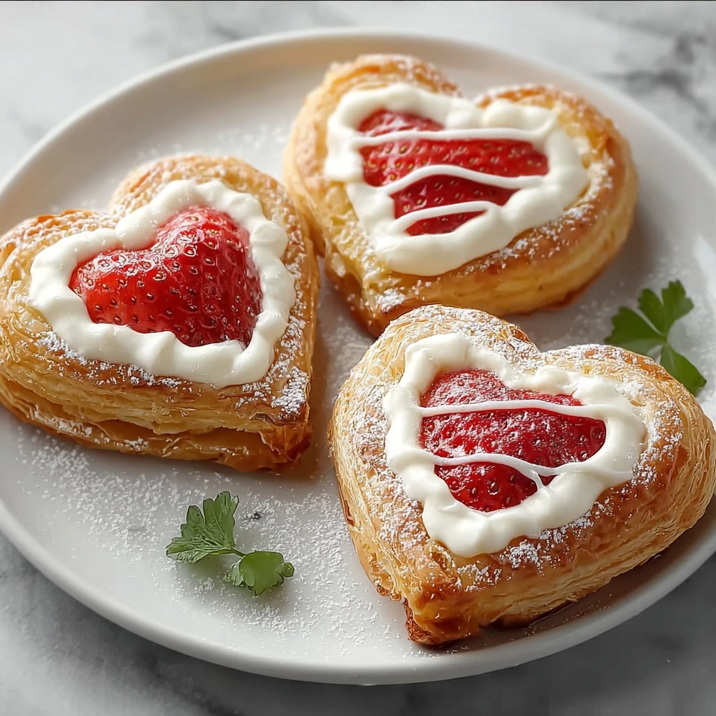 Strawberry Puff Pastry Hearts Recipe - Recipe Image