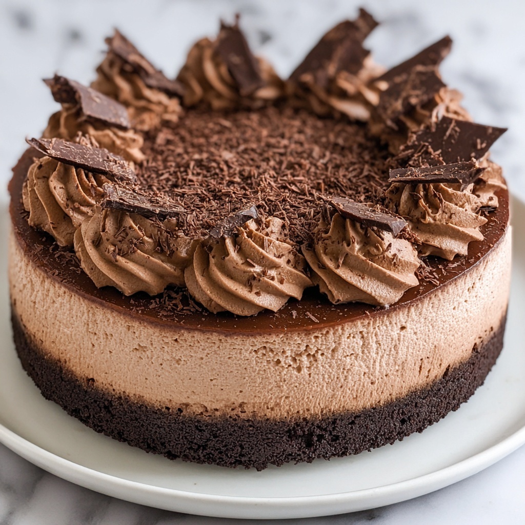 No Bake Chocolate Cheesecake Recipe - Recipe Image