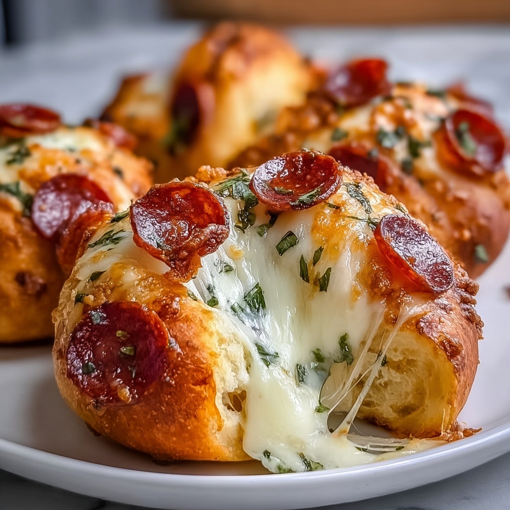 Pizza Roll Stuffed Garlic Knots Recipe - Recipe Image