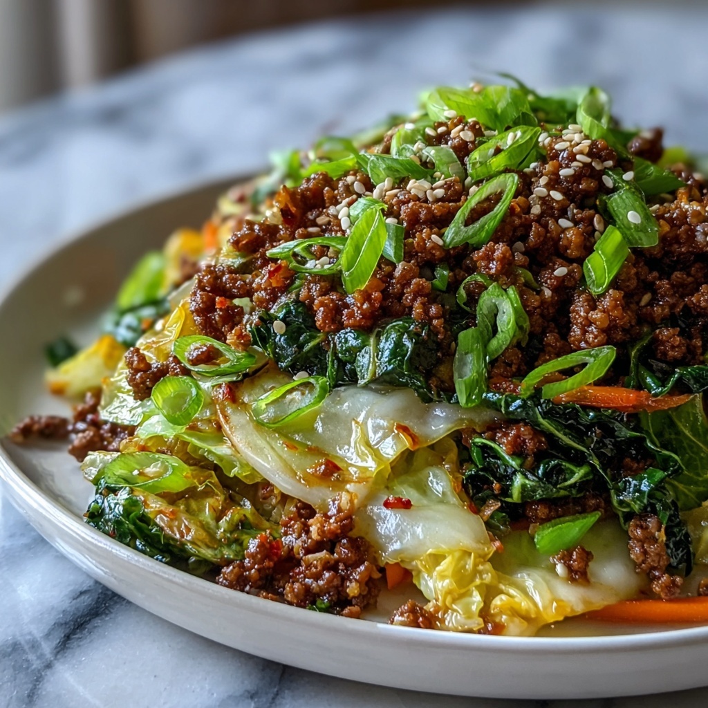 Chinese Ground Beef and Cabbage Stir-Fry Recipe - Recipe Image