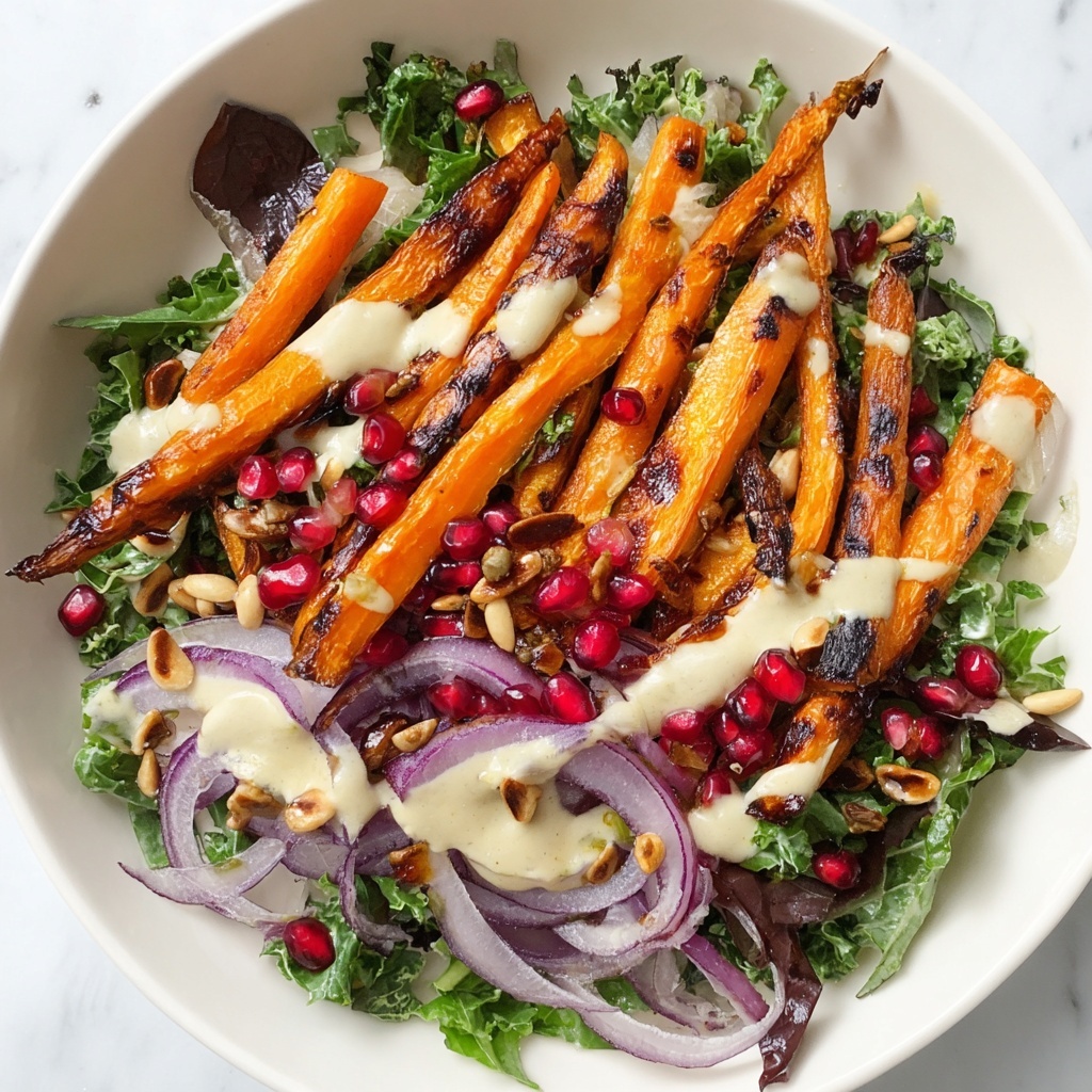 Roasted Carrot Salad with Tahini Lemon Drizzle Recipe - Recipe Image