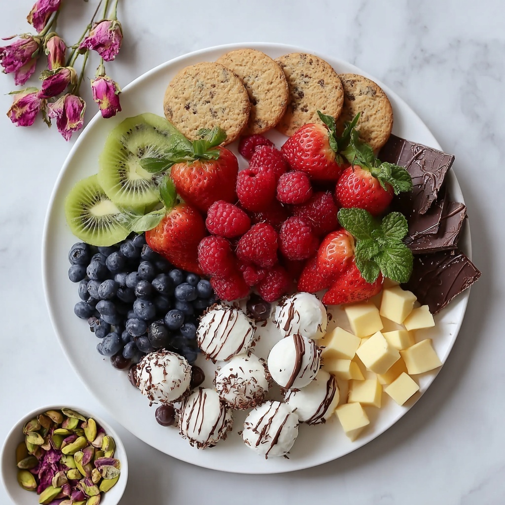 Fruit and Chocolate Symmetry Dessert Platter Recipe - Recipe Image