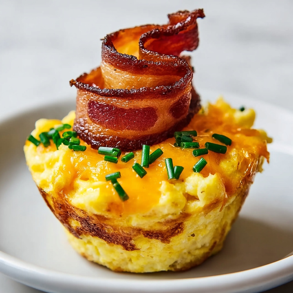 Bacon and Cheddar Scrambled Egg Cups Recipe - Recipe Image
