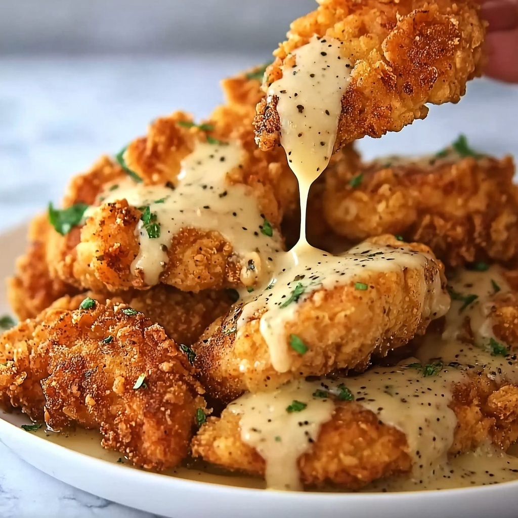 Crispy Parmesan Chicken with a Rich Garlic Sauce Recipe - Recipe Image