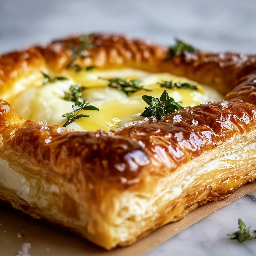 Brie en Croûte with Lemon Curd and Fresh Herbs Recipe - Recipe Image