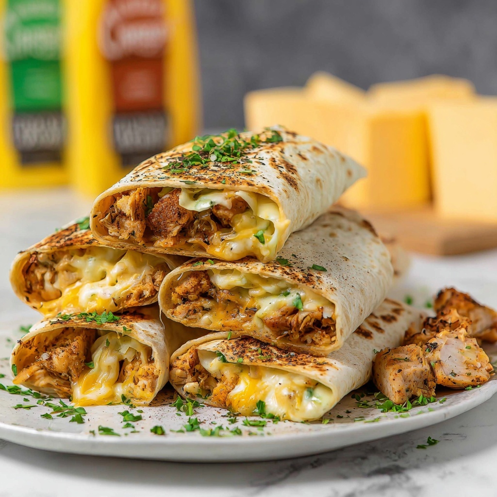 Cheesy Chicken Wraps Recipe - Recipe Image