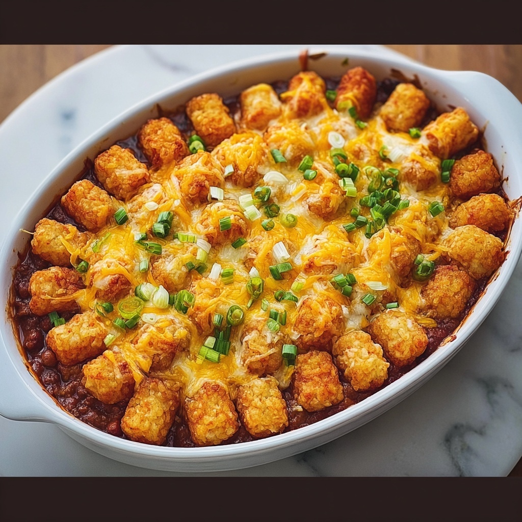 Crispy Tot Chili Casserole Recipe - Recipe Image