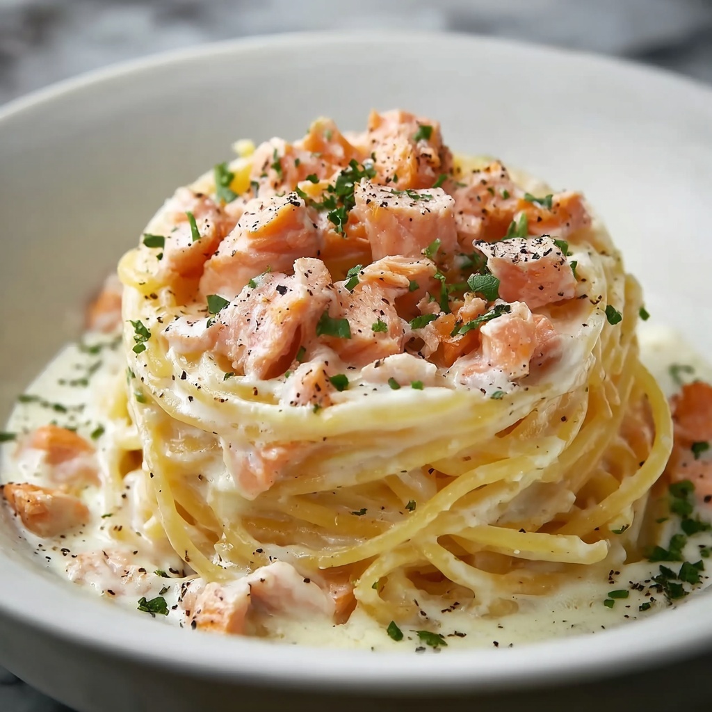 Smoked Salmon Carbonara Recipe - Recipe Image