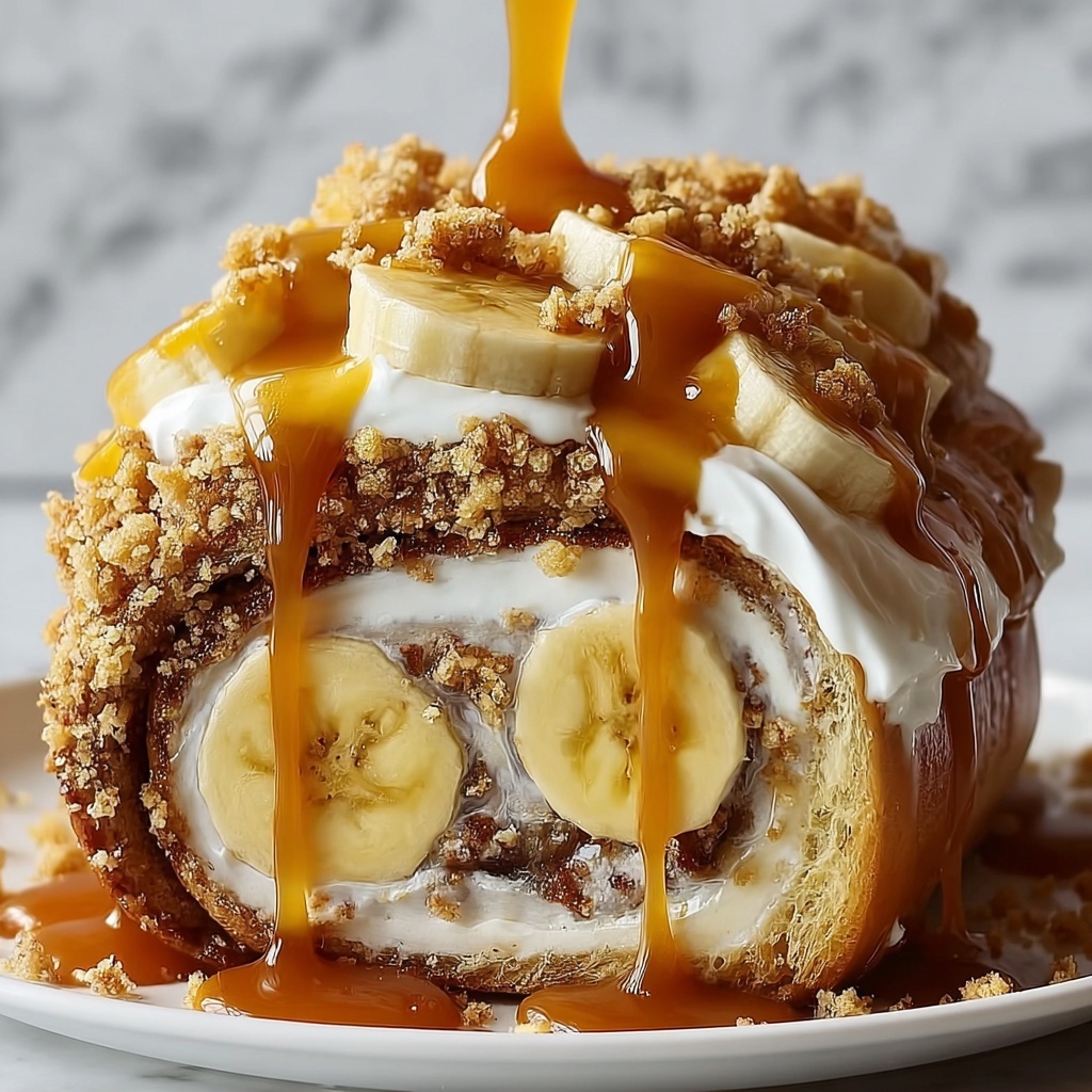 Banana Caramel Roll Cake Recipe - Recipe Image